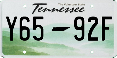 TN license plate Y6592F