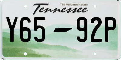 TN license plate Y6592P