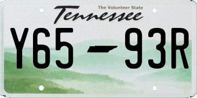 TN license plate Y6593R