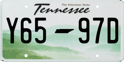 TN license plate Y6597D