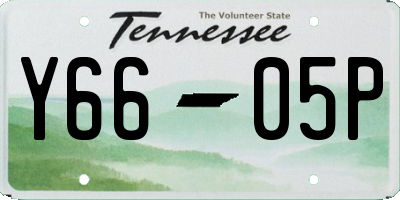 TN license plate Y6605P