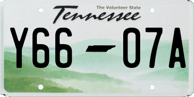 TN license plate Y6607A