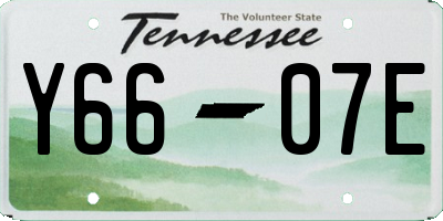 TN license plate Y6607E
