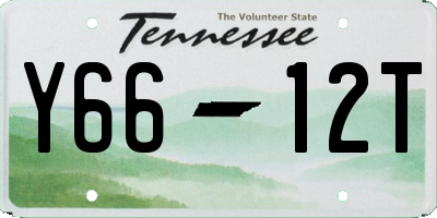 TN license plate Y6612T
