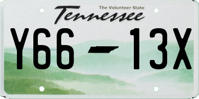 TN license plate Y6613X