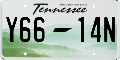 TN license plate Y6614N