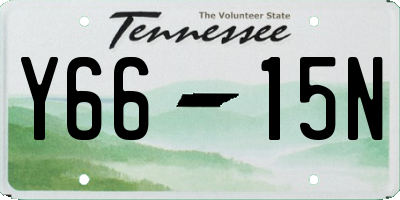 TN license plate Y6615N