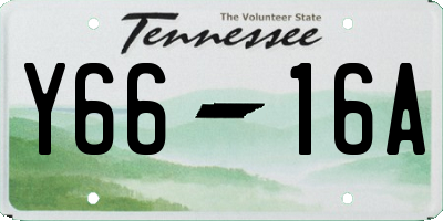 TN license plate Y6616A
