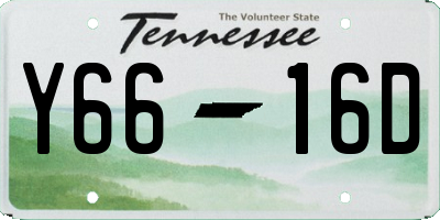 TN license plate Y6616D