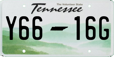 TN license plate Y6616G