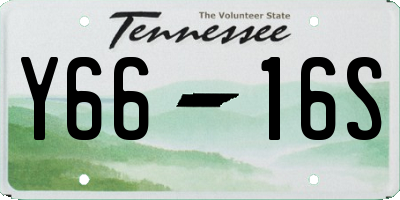TN license plate Y6616S