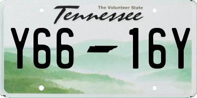TN license plate Y6616Y