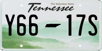 TN license plate Y6617S