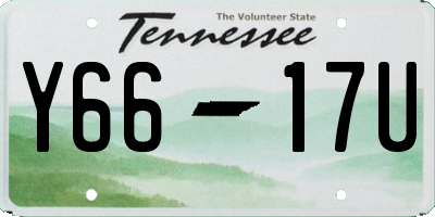 TN license plate Y6617U