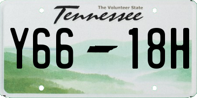 TN license plate Y6618H