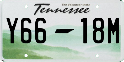 TN license plate Y6618M