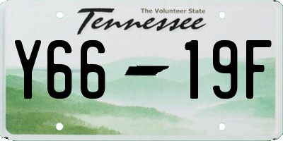TN license plate Y6619F