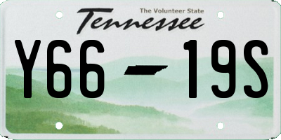 TN license plate Y6619S