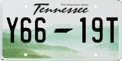 TN license plate Y6619T