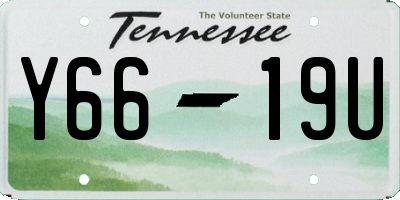 TN license plate Y6619U