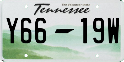 TN license plate Y6619W