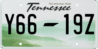 TN license plate Y6619Z