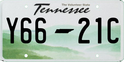 TN license plate Y6621C