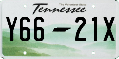 TN license plate Y6621X