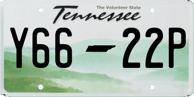 TN license plate Y6622P
