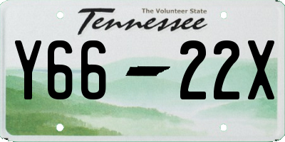 TN license plate Y6622X