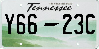 TN license plate Y6623C