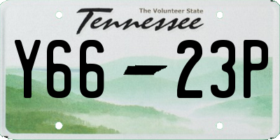 TN license plate Y6623P