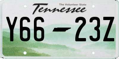 TN license plate Y6623Z