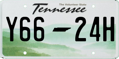 TN license plate Y6624H