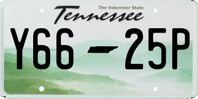 TN license plate Y6625P