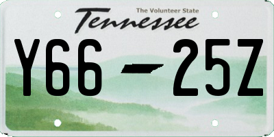 TN license plate Y6625Z