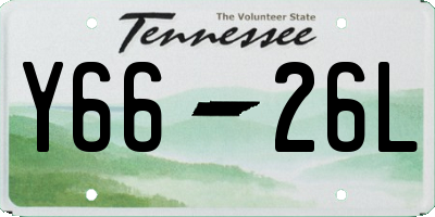 TN license plate Y6626L
