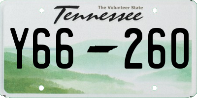 TN license plate Y6626O