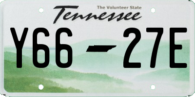TN license plate Y6627E