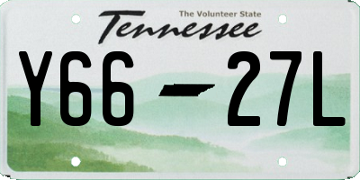 TN license plate Y6627L
