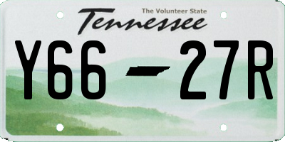 TN license plate Y6627R