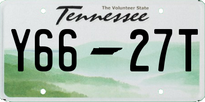 TN license plate Y6627T