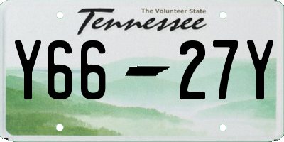 TN license plate Y6627Y