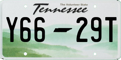 TN license plate Y6629T
