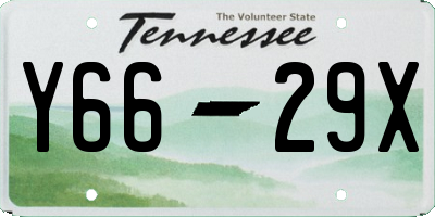TN license plate Y6629X