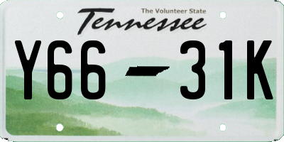 TN license plate Y6631K