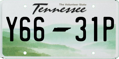 TN license plate Y6631P
