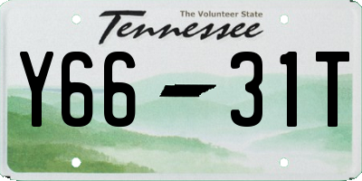 TN license plate Y6631T