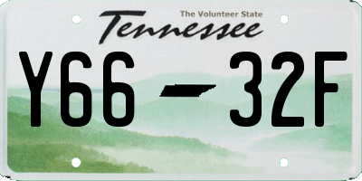 TN license plate Y6632F