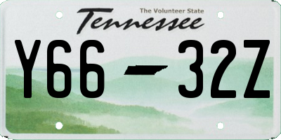 TN license plate Y6632Z